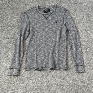 Express Heathered Gray Long Sleeve Shirt